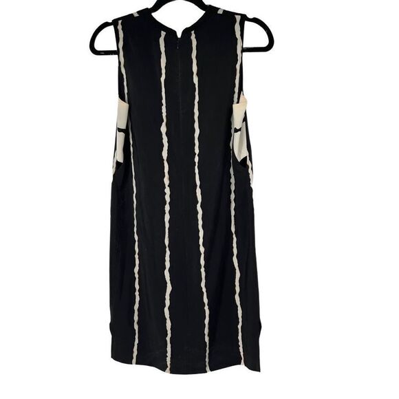 Derek Lam 10 Crosby Black White Cream Striped Shift Dress - Picture 2 of 8